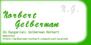 norbert gelberman business card